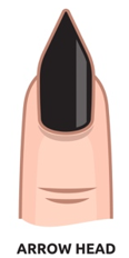 Arrowhead nail shape Holt Salon Nails