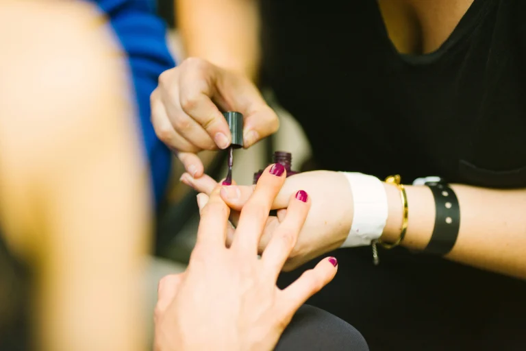 Working on Nails at Yellow Orchid Holt